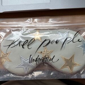Free People Understated Leather Star Eye Mask Sleep Mask NWT
